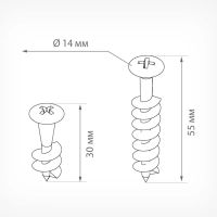 Лот: 21359221. Фото: 2. Пластиковый винт-саморез. Бизнес
