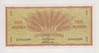 Лот: 11341297. Фото: 2. 1 марка Финляндия, 1963г. сохран... Банкноты