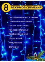 Лот: 19548752. Фото: 3. Гирлянда-штора 1.5х1.5 синяя. Сувениры, подарки