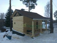 Лот: 10688376. Фото: 6. Проект бани из бруса 6х6 с террасой...