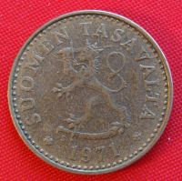 Лот: 1588652. Фото: 2. (№702) 10 пенни 1971 (Финляндия... Монеты