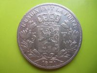 Лот: 2975984. Фото: 3. 5 франков 1871 г. Бельгия,серебро... Коллекционирование, моделизм
