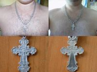 Лот: 7676640. Фото: 2. Цепь крест серебро. Ювелирные изделия, бижутерия, часы