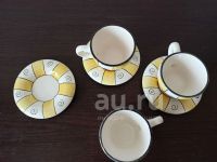 Лот: 25850670. Фото: 2. Чайные пары 3 шт и заварник. Посуда, кухонная утварь