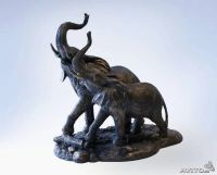 Лот: 3333890. Фото: 2. Слоны ., 27 см на 32 см. Предметы интерьера