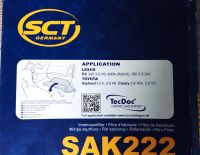 Лот: 18736007. Фото: 4. Фильтр салонный угольный SCT Sak... Красноярск