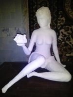 Лот: 8324052. Фото: 2. Скульптура Девушка . 42 см. гипс... Скульптура, резьба