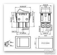 Лот: 13492585. Фото: 4. Выключатель KCD4-202 16A 250V...