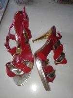 Лот: 18730759. Фото: 2. Босоножки,красные с золотом,р... Женская обувь