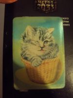 Лот: 10851768. Фото: 2. Стерео Календарик Котёнок. Коллекционирование, моделизм