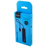 Лот: 25010301. Фото: 5. USB_Хаб 4xUSB Perfeo PF-H039 черный