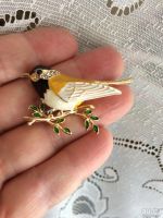 Лот: 13049498. Фото: 5. Брошь Птичка на веточке