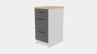 Лот: 23774885. Фото: 4. Напольный шкаф Grey, Дуб светлый... Красноярск