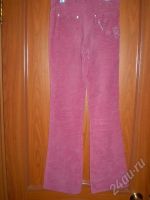 Лот: 36738. Фото: 2. розовые брючки вельвет! 42-44р