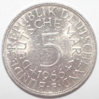 Лот: 4296075. Фото: 2. 5 марок 1966 год. Германия (ФРГ... Монеты