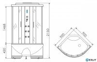 Лот: 9810225. Фото: 2. Душевая кабина 90x90 Erlit ER... Сантехника, водопровод