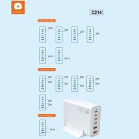 Лот: 25795128. Фото: 3. СЗУ WUW C214 2A4C QC3.0PD 200W... Смартфоны, связь, навигация