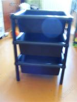 Лот: 1961569. Фото: 2. этажерка черная, пластмасса (3... Мебель