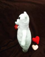 Лот: 18742551. Фото: 2. Белый медведь игрушка ручной работы. Ручная работа