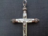 Лот: 10675781. Фото: 2. антикварный нательный крест натуральный... Ювелирные изделия, бижутерия, часы