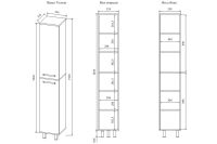 Лот: 23667684. Фото: 5. Шкаф-пенал правый Sanflor Толедо