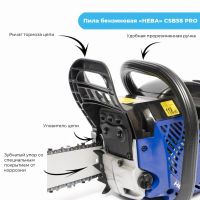 Лот: 20615330. Фото: 10. Бензопила Нева CSB58 Pro