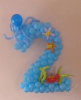 Лот: 2915846. Фото: 2. Цифра для дня рождения из воздушных... Сувениры, подарки