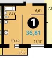 Лот: 10205405. Фото: 2. Образцово 1 комн. Продажа