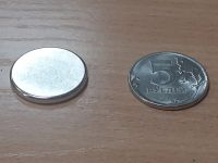 Лот: 25238449. Фото: 2. Магнит неодимовый круглый 25*3... Радиодетали  (электронные компоненты)