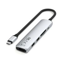 Лот: 24980300. Фото: 3. USB-хаб Satechi 6-в-1 USB-C Slim... Компьютеры, оргтехника, канцтовары