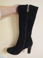 Лот: 21088482. Фото: 2. Сапоги еврозима замшевые черные... Женская обувь