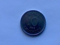 Лот: 125990. Фото: 2. Бразилия 10 крузадос 1988 г. Монеты