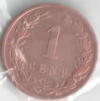 Лот: 14479869. Фото: 2. Голландия Нидерланды 1 цент 1884... Монеты