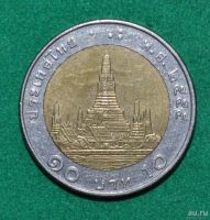 Лот: 12949798. Фото: 2. 10 Бат 2012 года (Тайланд) (12... Монеты
