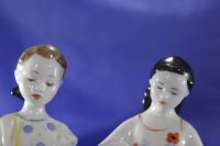 Лот: 25654896. Фото: 7. ЛФЗ Ленинградские девочки фарфоровая...