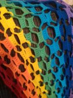 Лот: 9172657. Фото: 3. ШАРФ! Яркий и радужный шарф. Самое... Ручная работа