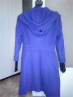 Лот: 10168169. Фото: 2. Пальто женское синее с капюшоном. Женская одежда