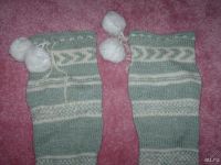Лот: 14582226. Фото: 2. Красивые носочки с помпонами... Вязание, шитье