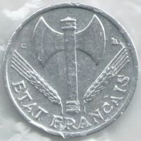 Лот: 14480961. Фото: 2. Франция 50 сантимов 1944 С (с6-6... Монеты