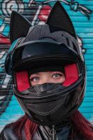 Лот: 19496359. Фото: 2. Шлем мотоциклетный женский с ушками. Обмундирование и экипировка