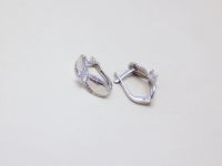 Лот: 14720399. Фото: 3. СЕРЕБРЯНЫЕ СЕРЬГИ С ФИАНИТАМИ... Красноярск