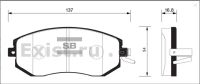 Лот: 19957593. Фото: 3. Колодки тормозные Subaru Impreza... Авто, мото, водный транспорт