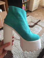 Лот: 10118151. Фото: 3. Супер ботиночки бирюзового цвета... Одежда, обувь, галантерея