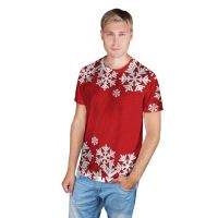 Лот: 10969849. Фото: 3. Мужская футболка 3D "Снежинки... Одежда, обувь, галантерея