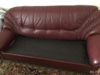 Лот: 10697484. Фото: 4. Продам комплект кожаной мягкой... Красноярск