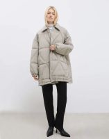 Лот: 24068529. Фото: 4. Серая стёганая куртка oversize... Красноярск