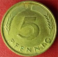 Лот: 7105611. Фото: 2. Германия 5 пфенигов J 1988 год. Монеты