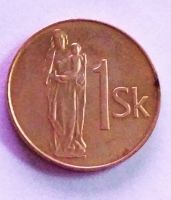 Лот: 25396738. Фото: 2. Словакия 1 крона 1993 первый год... Монеты