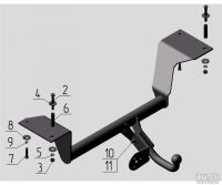 Лот: 16731904. Фото: 2. Фаркоп для HONDA CR-V 1997-2002... Оснащение, оборудование, аксессуары