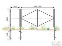 Лот: 10061449. Фото: 9. Забор , ворота откатные, ворота...